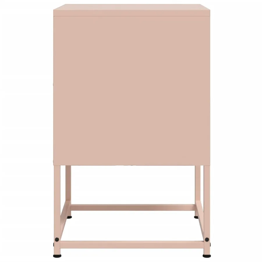 Table de chevet rose 36x39x60,5 cm acier - 7