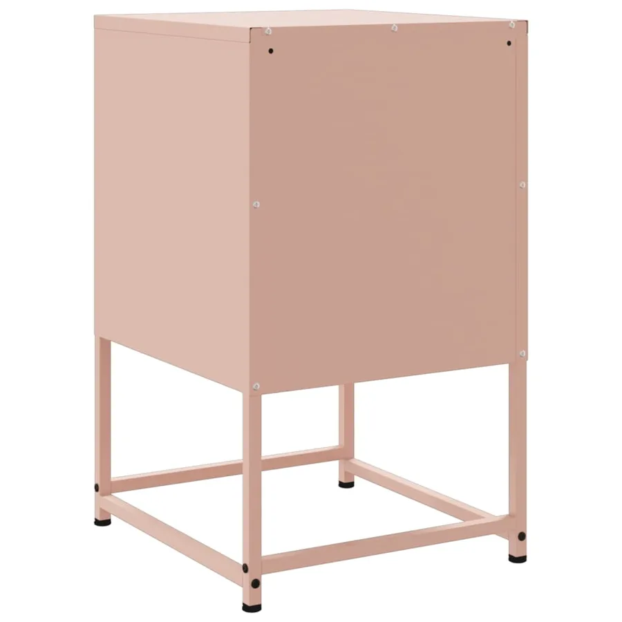 Table de chevet rose 36x39x60,5 cm acier - 8
