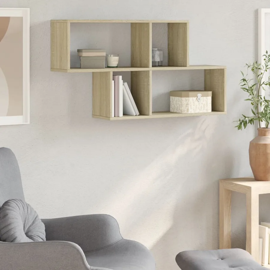 Étagère murale chêne sonoma 100x20x53 cm bois d'ingénierie - 3