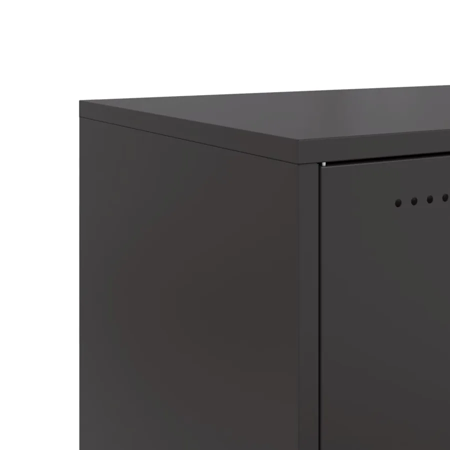 Tables de chevet 2 pcs noir 36x39x78 cm acier - 11