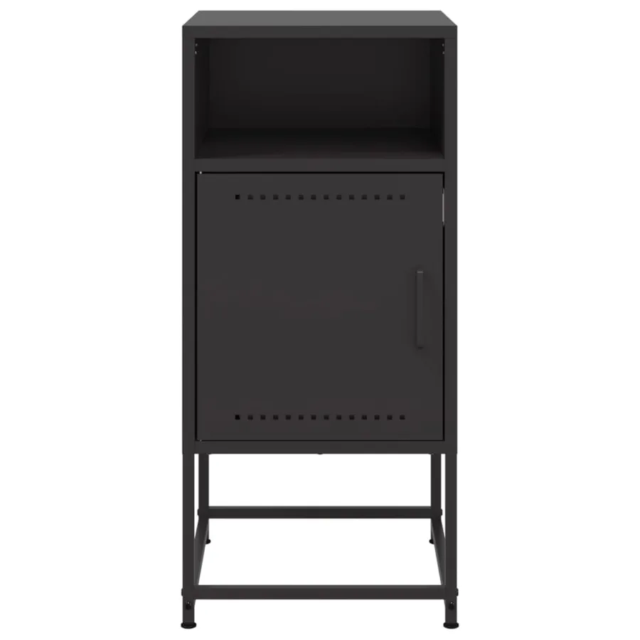 Tables de chevet 2 pcs noir 36x39x78 cm acier - 6