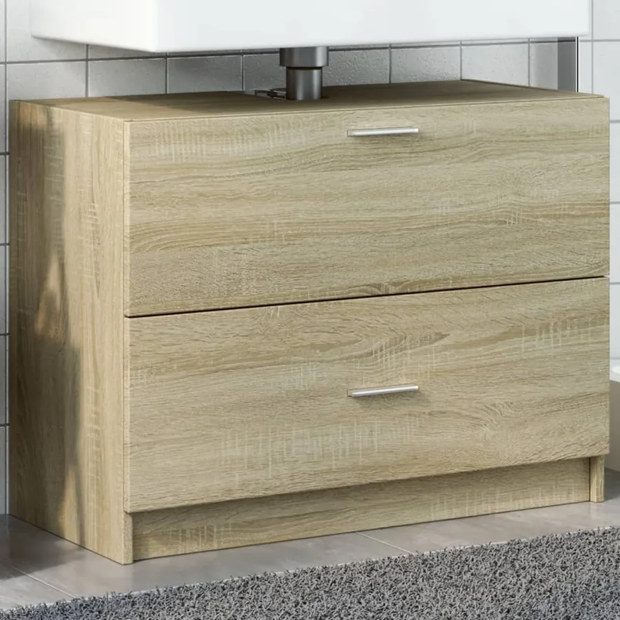 Armoire d'évier chêne sonoma 78x37x59 cm bois d'ingénierie