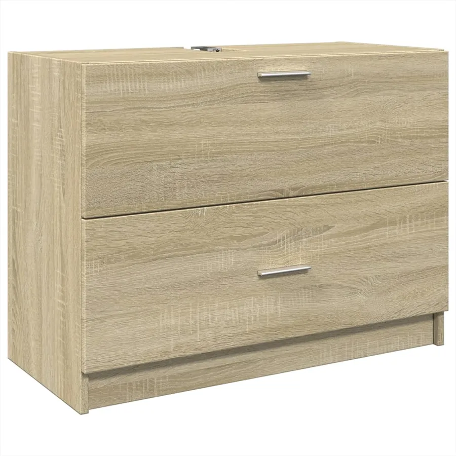 Armoire d'évier chêne sonoma 78x37x59 cm bois d'ingénierie - 2