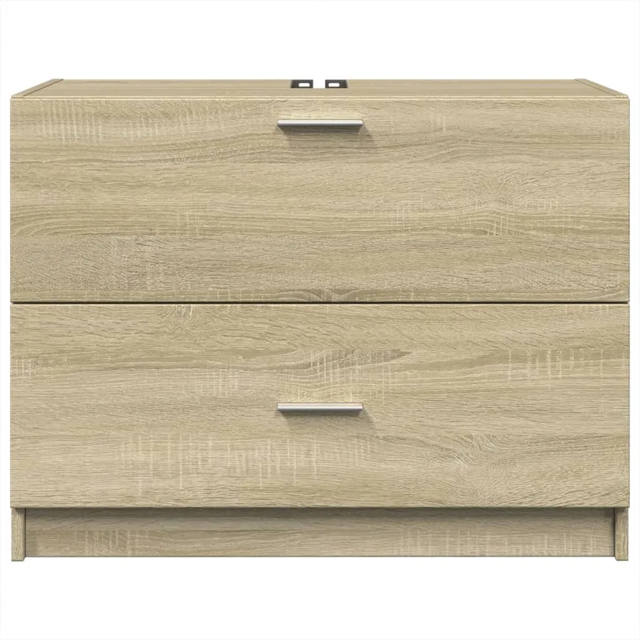 Armoire d'évier chêne sonoma 78x37x59 cm bois d'ingénierie - 4