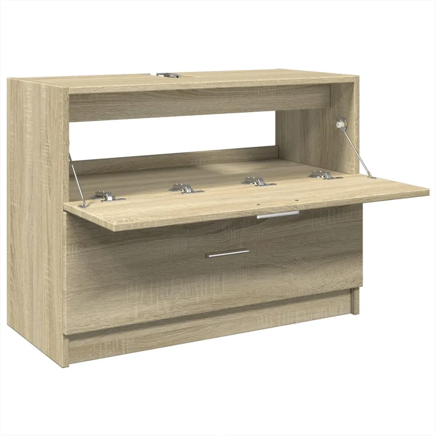 Armoire d'évier chêne sonoma 78x37x59 cm bois d'ingénierie - 5