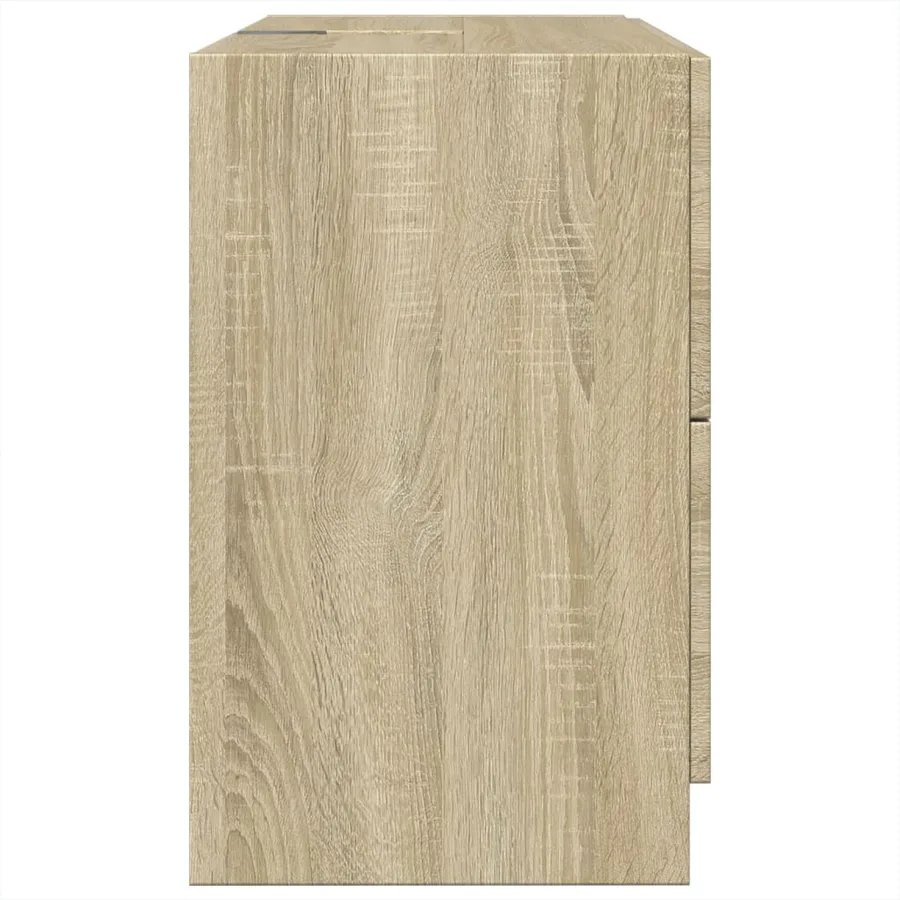Armoire d'évier chêne sonoma 78x37x59 cm bois d'ingénierie - 6