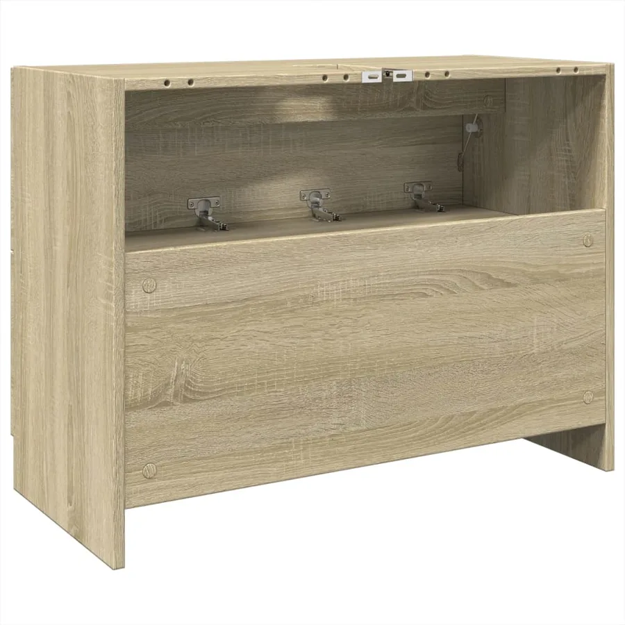 Armoire d'évier chêne sonoma 78x37x59 cm bois d'ingénierie - 7