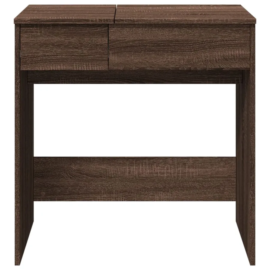 Coiffeuse avec miroir chêne marron 73x46,5x120 cm - 5