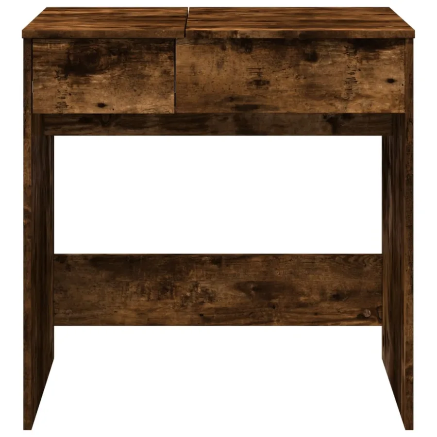 Coiffeuse avec miroir chêne fumé 73x46,5x120 cm - 5