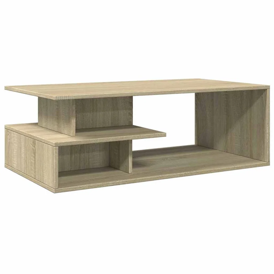 Table basse chêne sonoma 102x55x35 cm bois d'ingénierie - 6