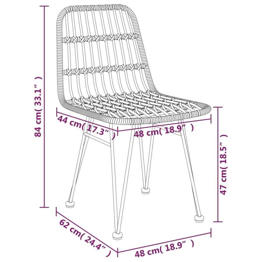 Ensemble à manger de jardin 5pcs Résine tressée - 10