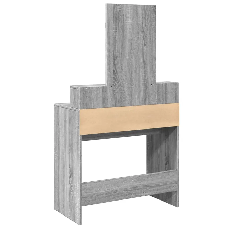 Coiffeuse avec miroir sonoma gris 80x41x144,5 cm - 6