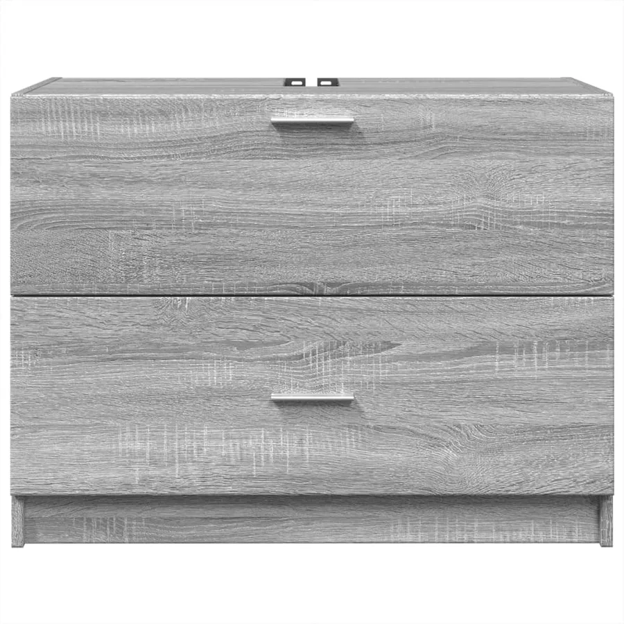 Armoire d'évier sonoma gris 78x37x59 cm bois d'ingénierie - 4