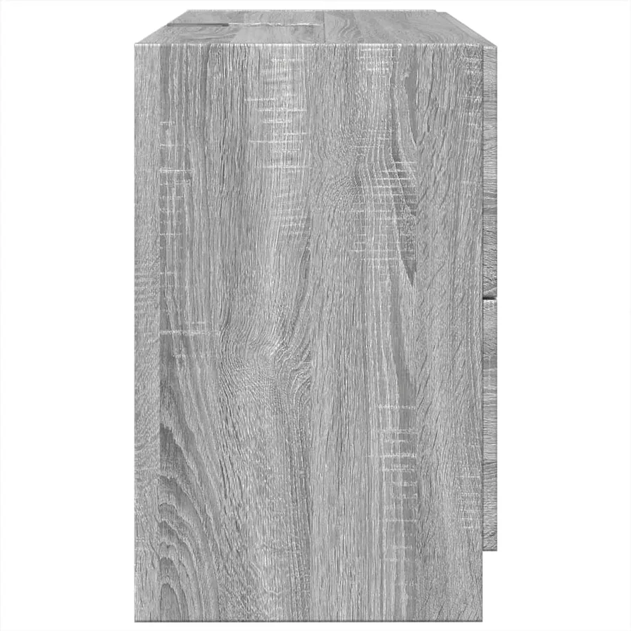 Armoire d'évier sonoma gris 78x37x59 cm bois d'ingénierie - 6