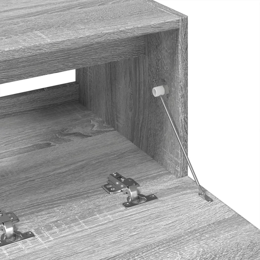 Armoire d'évier sonoma gris 78x37x59 cm bois d'ingénierie - 8