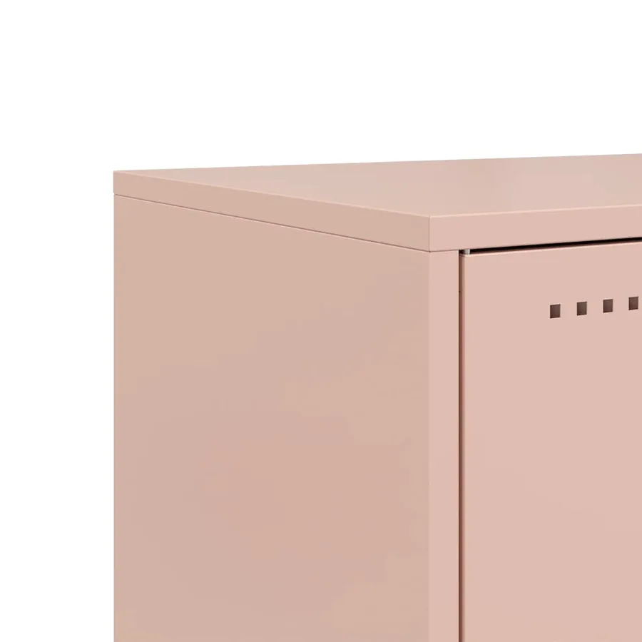 Meuble TV rose 68x39x60,5 cm acier - 11