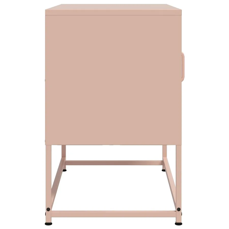 Meuble TV rose 68x39x60,5 cm acier - 7