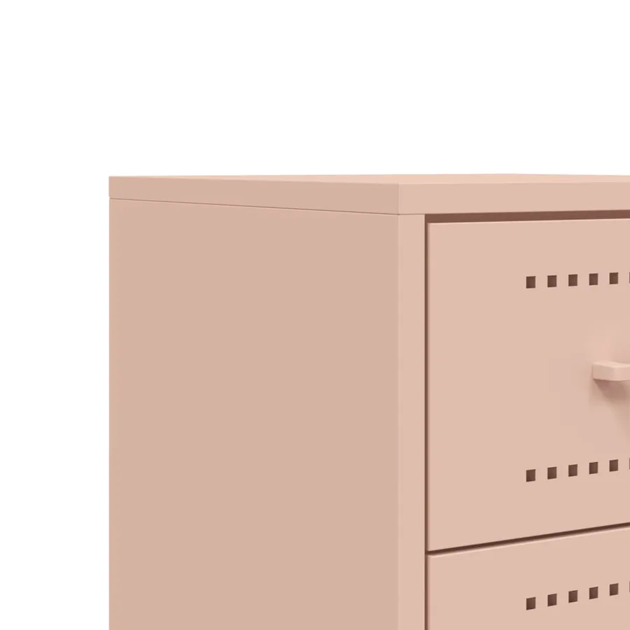 Table de chevet rose 36x39x60,5 cm acier - 10
