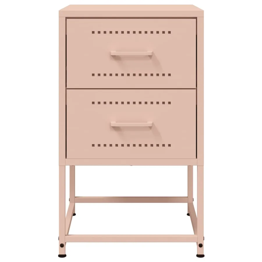 Table de chevet rose 36x39x60,5 cm acier - 6