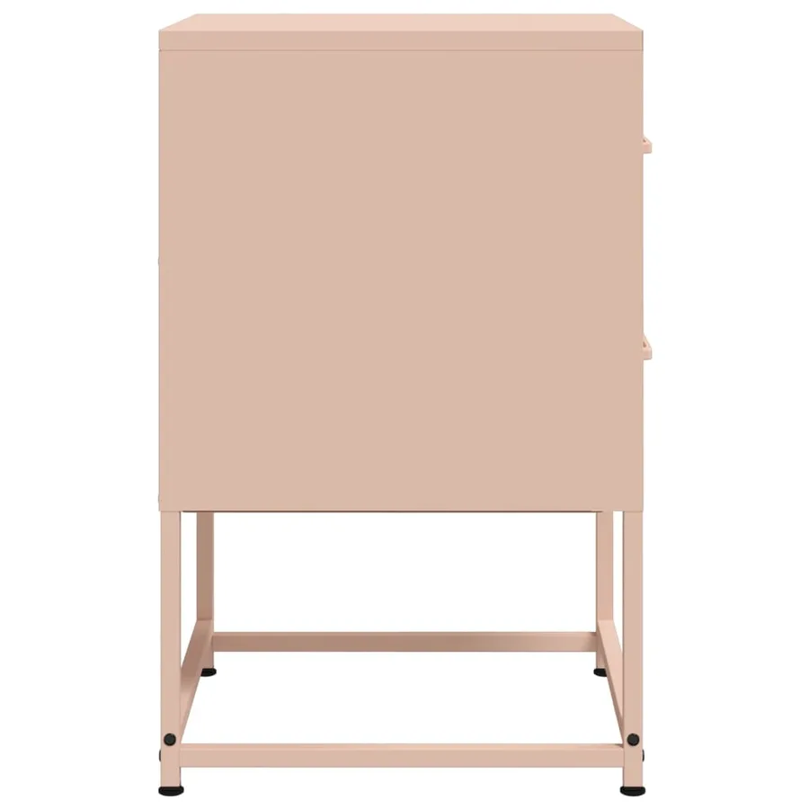 Table de chevet rose 36x39x60,5 cm acier - 7