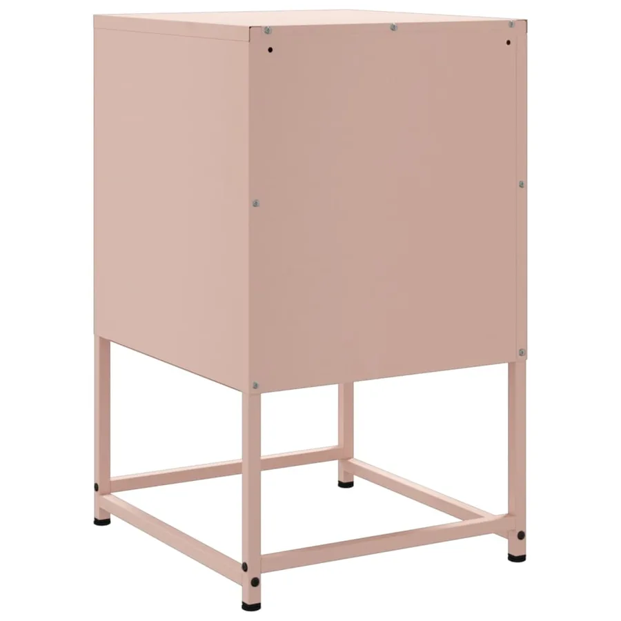 Table de chevet rose 36x39x60,5 cm acier - 8