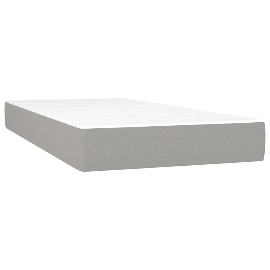 Sommier à lattes de lit matelas et LED Gris clair 200x200 cm - 6