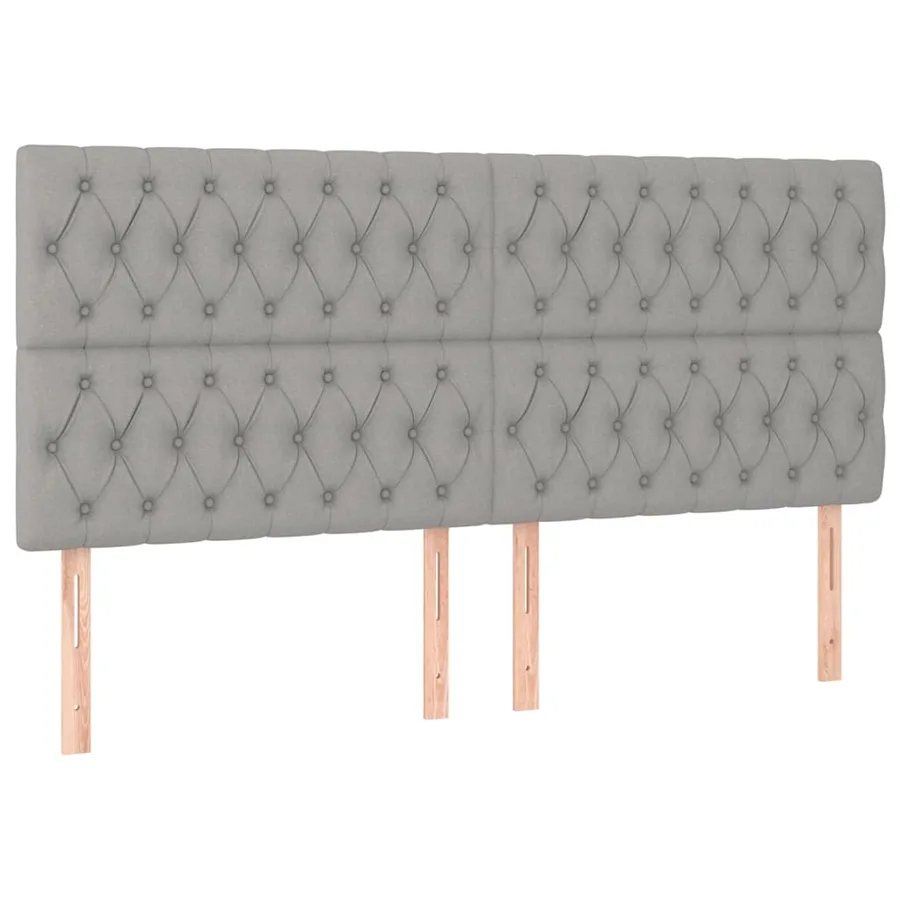 Sommier à lattes de lit matelas et LED Gris clair 200x200 cm - 7