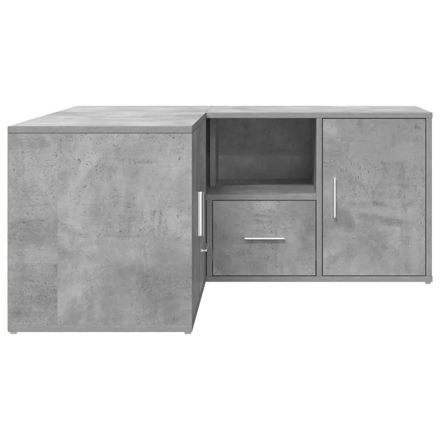 Armoire d'angle gris béton 160x40x45 cm bois d’ingénierie - 10
