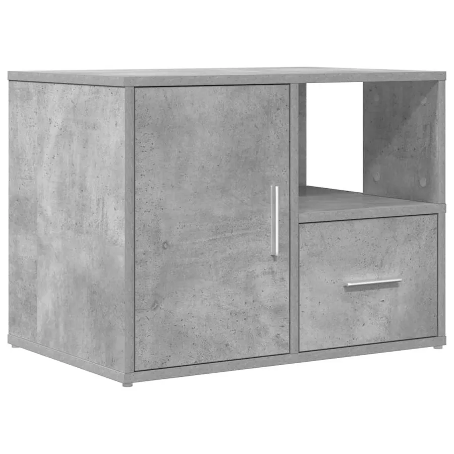 Armoire d'angle gris béton 160x40x45 cm bois d’ingénierie - 6