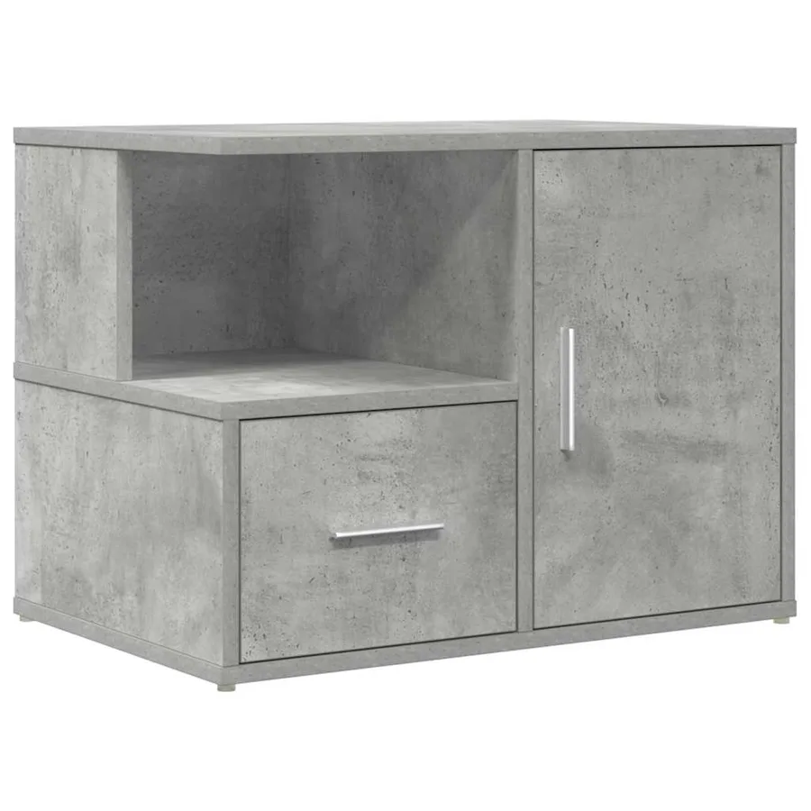 Armoire d'angle gris béton 160x40x45 cm bois d’ingénierie - 8