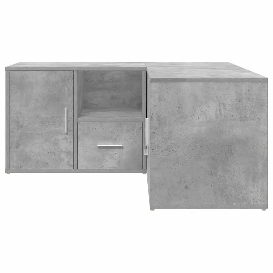 Armoire d'angle gris béton 160x40x45 cm bois d’ingénierie - 9