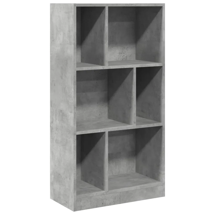 Bibliothèque gris béton 57x28,5x107,5 cm bois d'ingénierie - 2