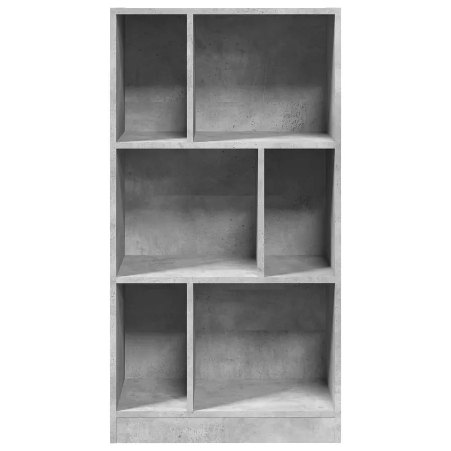 Bibliothèque gris béton 57x28,5x107,5 cm bois d'ingénierie - 4