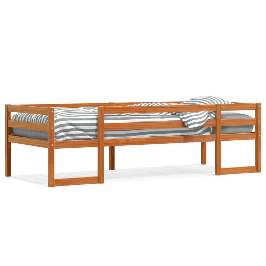 Cadre de lit pour enfants sans matelas cire marron 90x190 cm - 2
