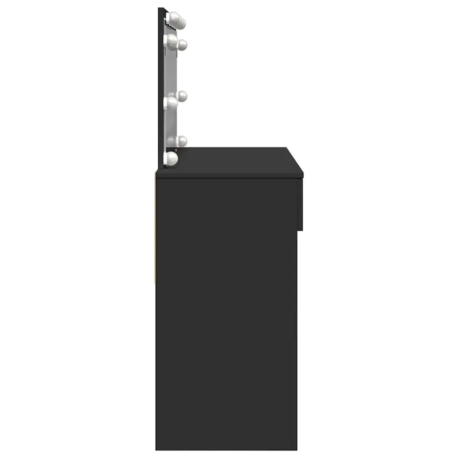 Coiffeuse avec LED noir 100x40x120 cm - 6