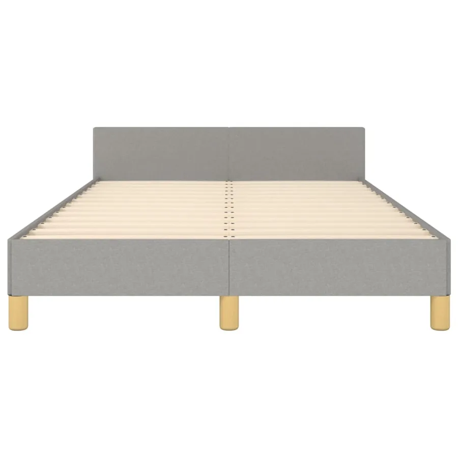 Cadre de lit sans matelas gris clair 120x200 cm tissu - 6