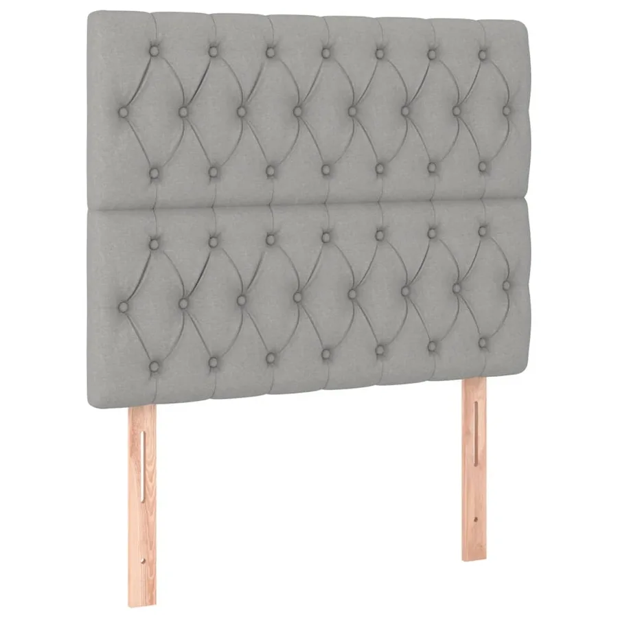 Cadre de lit sans matelas gris clair 120x200 cm tissu - 8