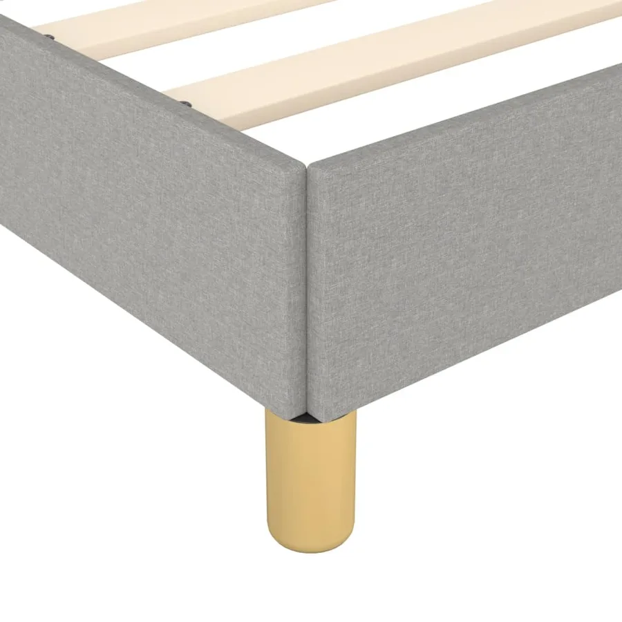 Cadre de lit sans matelas gris clair 120x200 cm tissu - 9