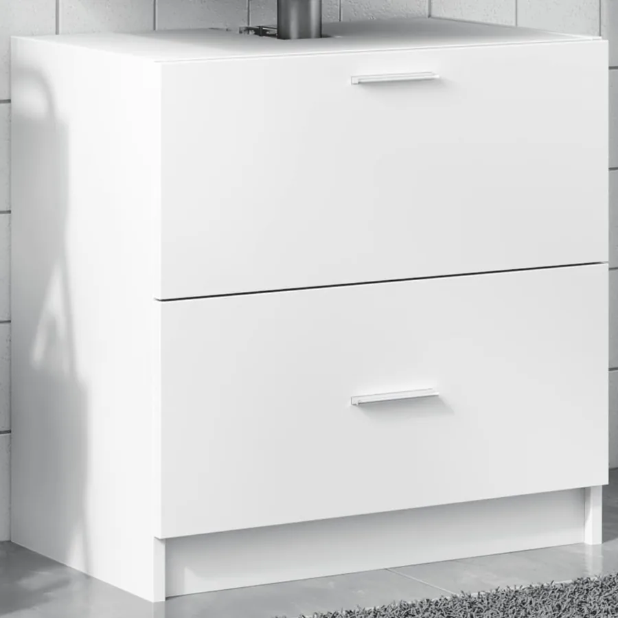 Armoire d'évier blanc 59x37x59 cm bois d'ingénierie