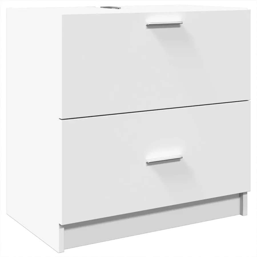 Armoire d'évier blanc 59x37x59 cm bois d'ingénierie - 2