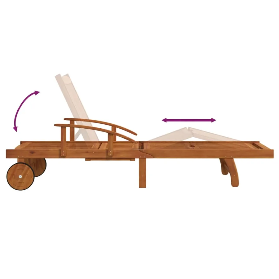Chaises longues lot de 2 Bois d'acacia solide - 10