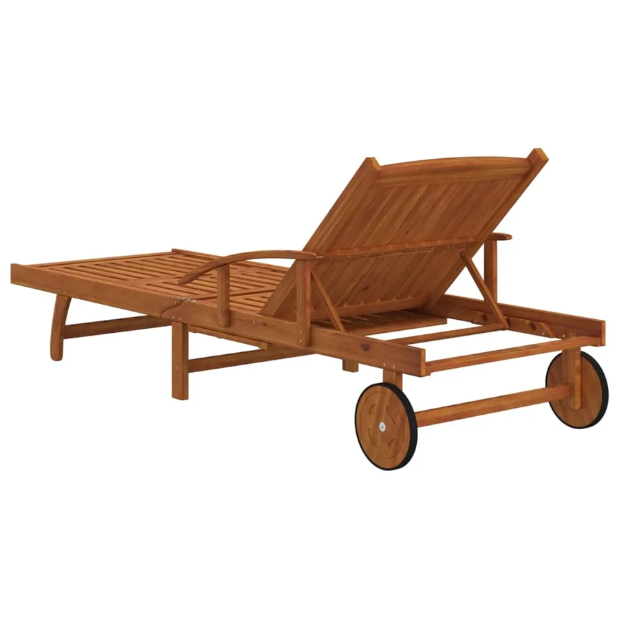 Chaises longues lot de 2 Bois d'acacia solide - 8