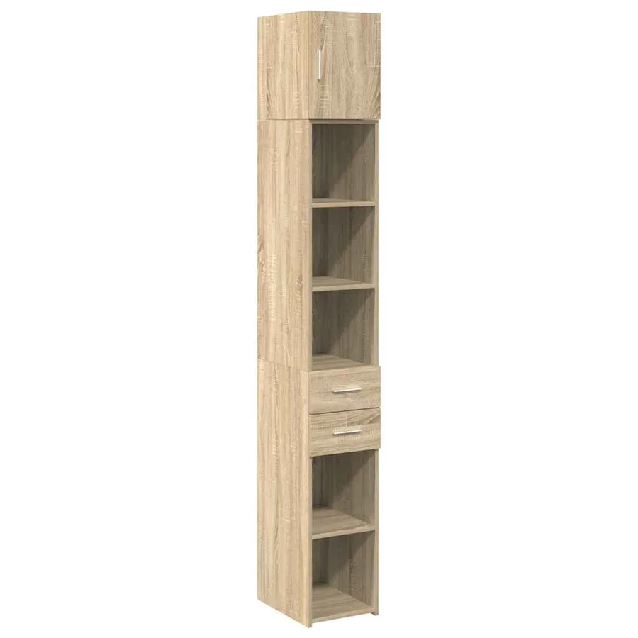 Armoire de rangement mince chêne sonoma 30x42,5x225 cm - 2