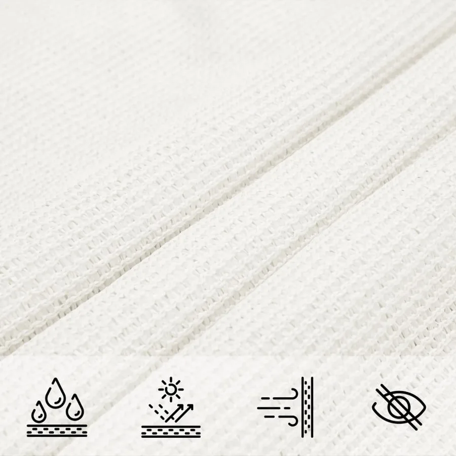 Voile d'ombrage 160 g/m² Blanc 6x6 m PEHD - 7