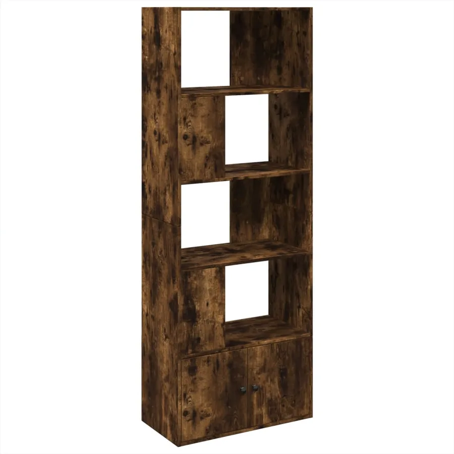 Bibliothèque chêne fumé 70x36x189 cm bois d'ingénierie - 3