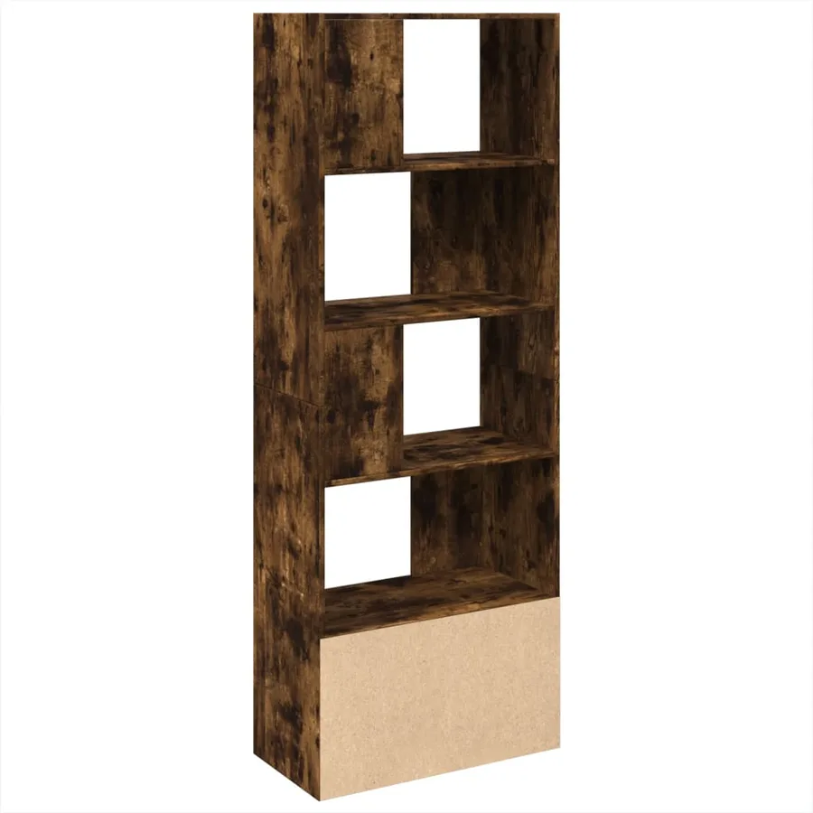 Bibliothèque chêne fumé 70x36x189 cm bois d'ingénierie - 5