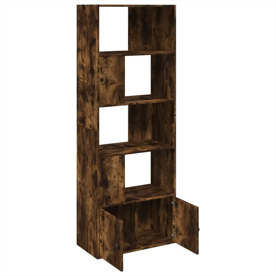 Bibliothèque chêne fumé 70x36x189 cm bois d'ingénierie - 6
