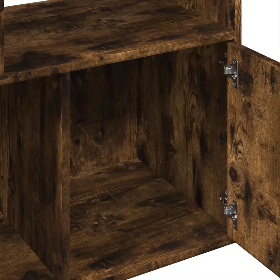 Bibliothèque chêne fumé 70x36x189 cm bois d'ingénierie - 7