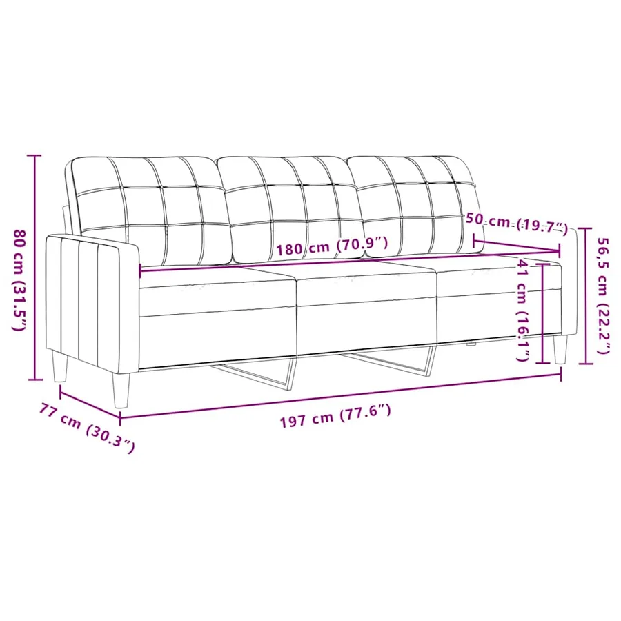Ensemble de canapés 3 pcs avec coussins et traversins velours - 10