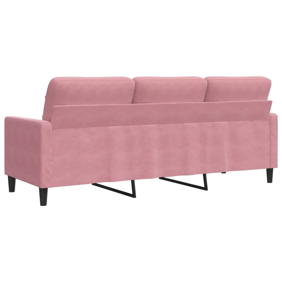 Canapé à 3 places Rose 180 cm Velours - 6
